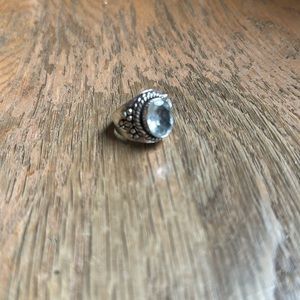 Artisan SS Quartz Crystal Ring Size 8 1/2